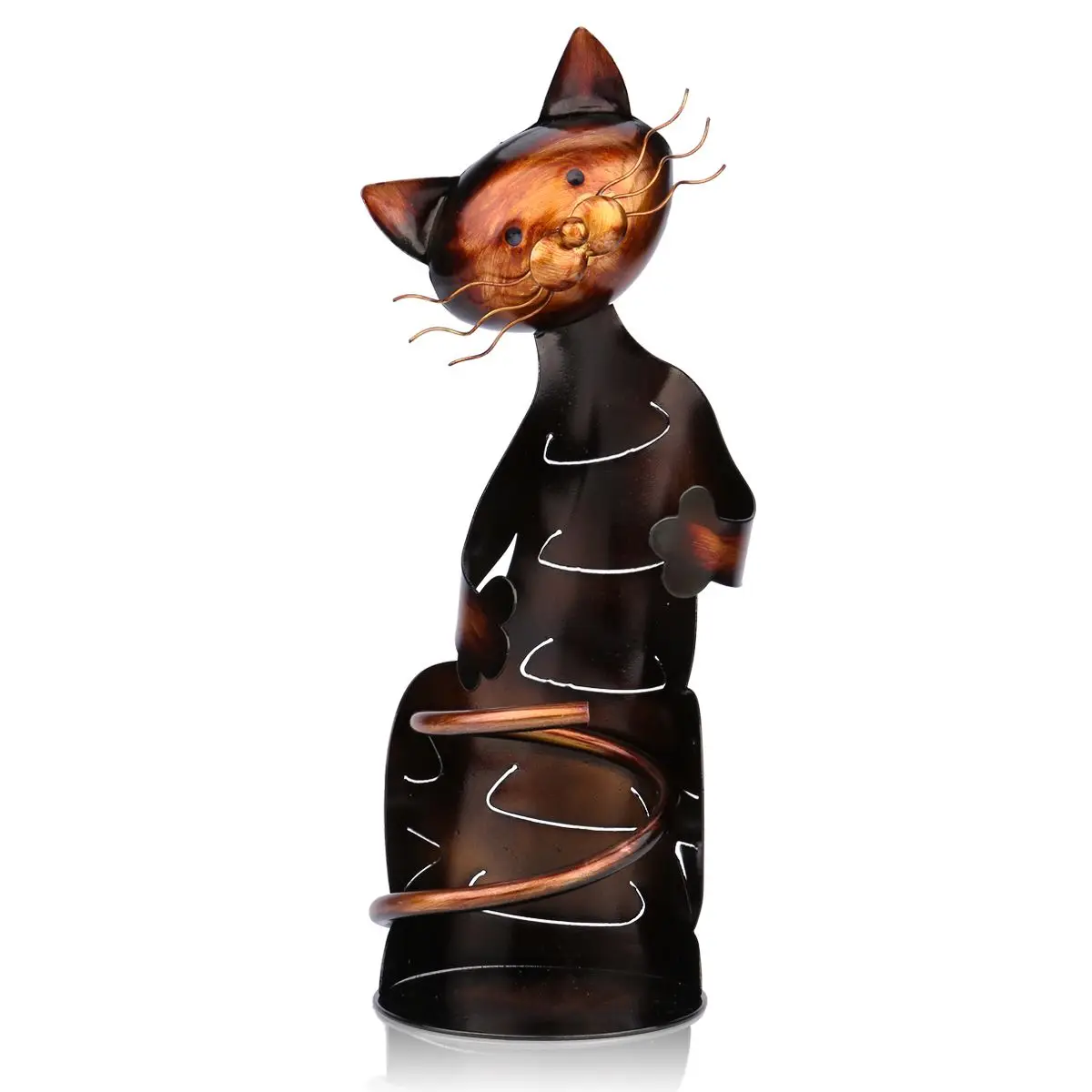Tooarts Metal Sculpture Cat Shaped Wine Holder shelf Home decoration Crafts | Дом и сад