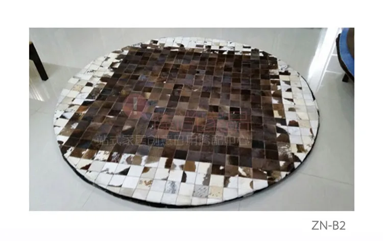 

Fashionable art carpet 100% natural genuine cowhide leather living room rugs