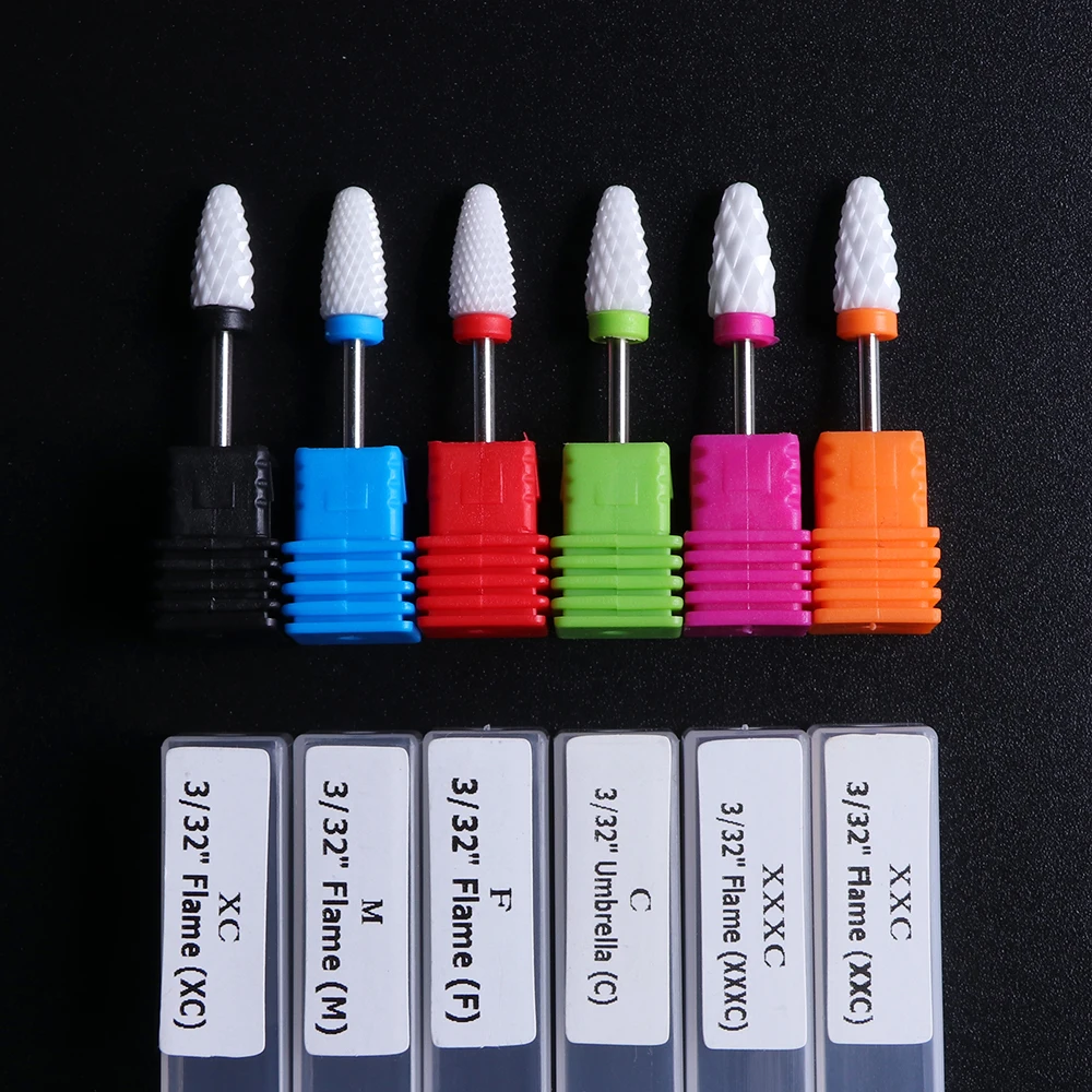 Ceramic Nail Drill Bits Bullet Rotary Burr Manicure Milling Cuticle Electric Machine Accessories Art Files Tools TRLL29-56 | Красота и