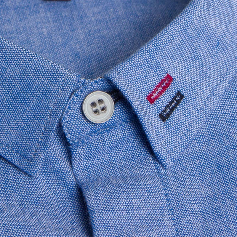 Мужская хлопковая рубашка VOMINT Классическая Повседневная белая льняная с одним