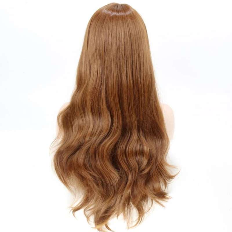 JOY&ampBEAUTY Brown Synthetic Hair Women Long Wavy Wig Thin Bang High Temperature Fiber 60cm Free Shipping | Шиньоны и парики