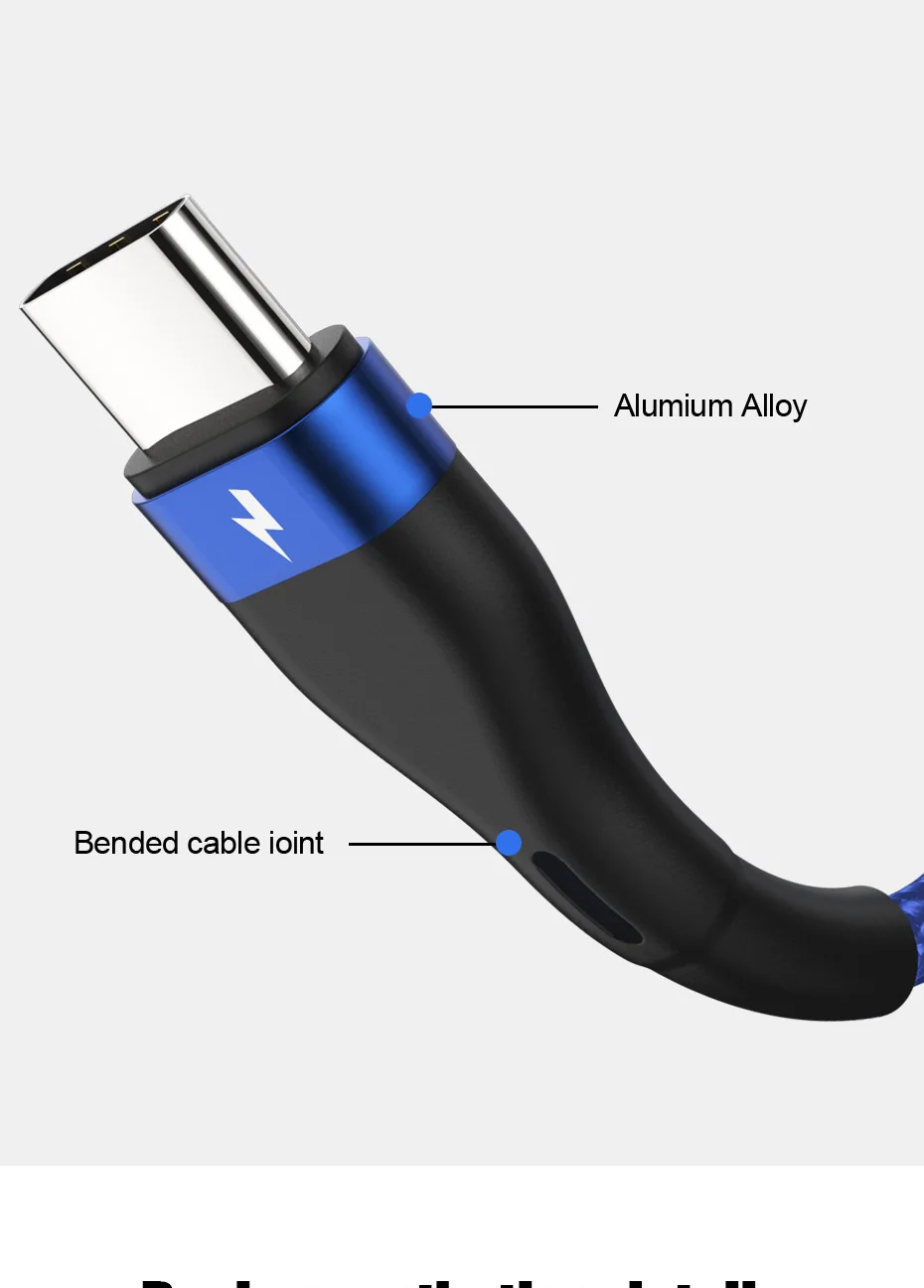 ZNP usb type-C кабель для samsung S10 S9 S8 A50 Xiaomi Redmi Note 7 Быстрая зарядка USB-C зарядное устройство для мобильного телефона USBC type-C кабель