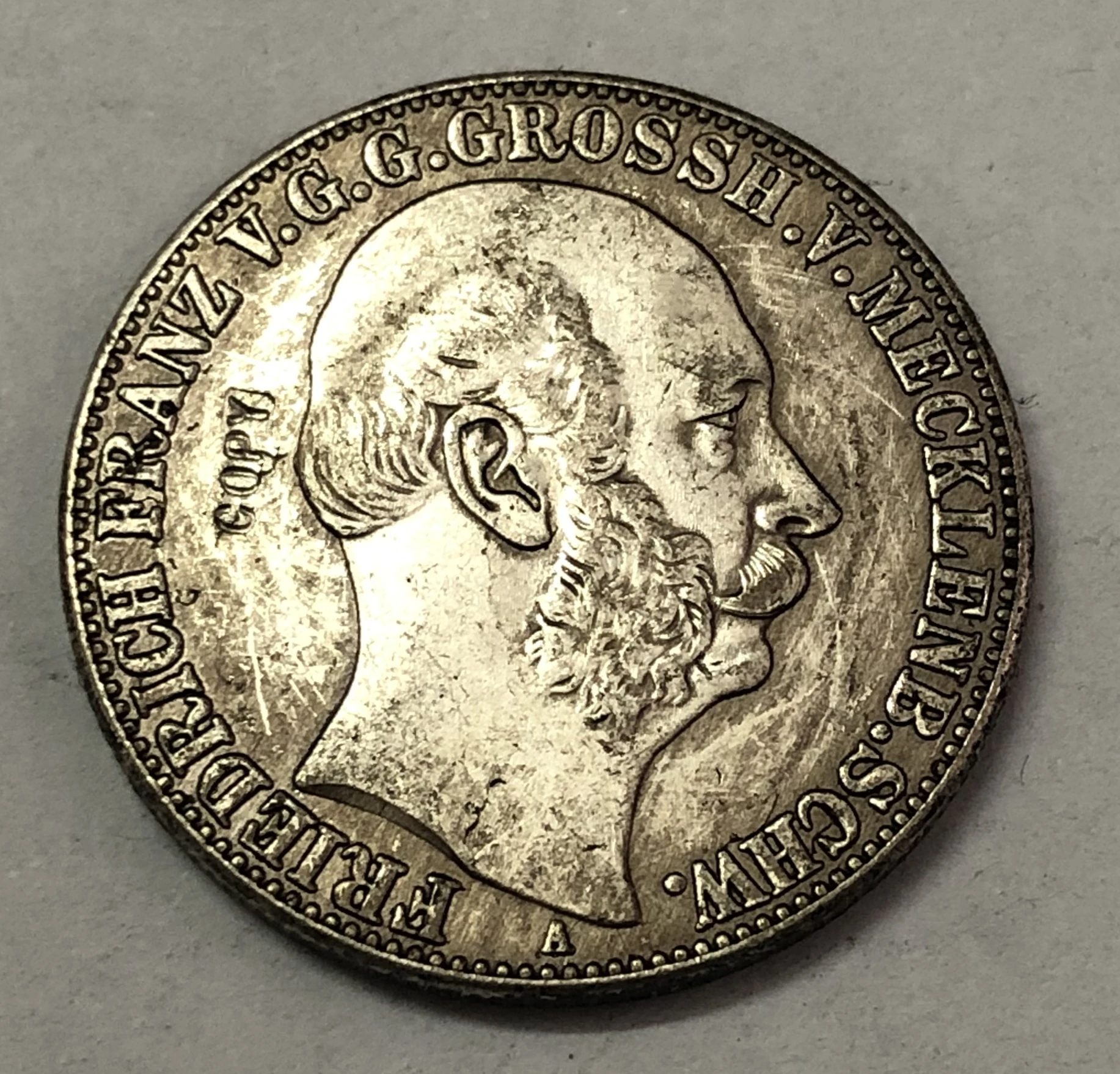 1867 г., величественный дукчество мекленберга-швардина (Германия), 1 вереинтхил-Фридрих II Reign