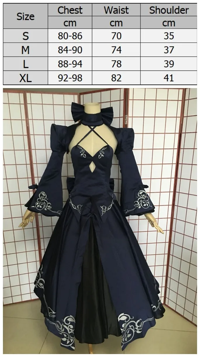 Saber Alter Cosplay Фигурка Косплей FGO Fate Stay Ночной костюм Arturia черное платье Saber Wome Косплей Zero Fate Stay Ночной костюм для женщин - Цвет: Saber Alter Cosplay