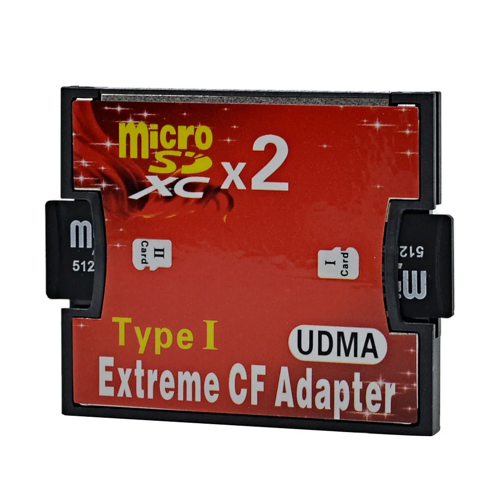 Высокоскоростной двойной адаптер Micro SD SDHC SDXC TF к CF компактной вспышке типа I