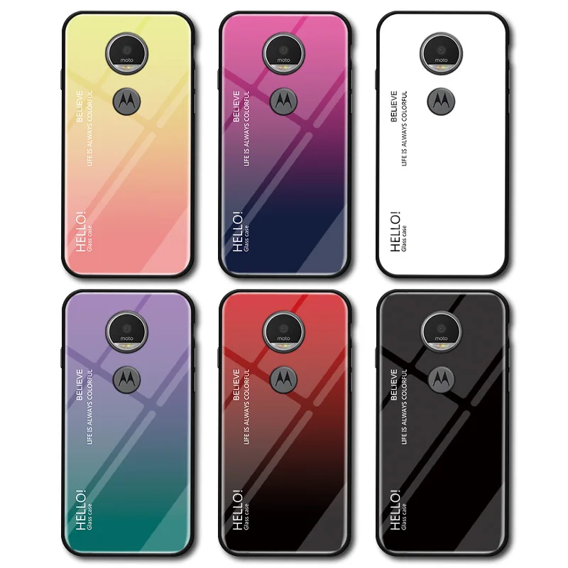 Роскошный Жесткий чехол из закаленного стекла для телефона Motorola Moto G6 Play Back Cover Coque