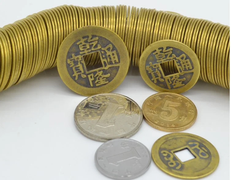 Лучшие продажи 20 шт 24 мм китайский счастливый фэн шуй монета удача Гладкий