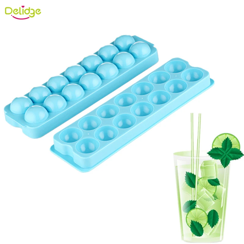 Круглые шарики Delidge 1 шт. 14 отверстий форма для льда пластиковый лоток кубиков