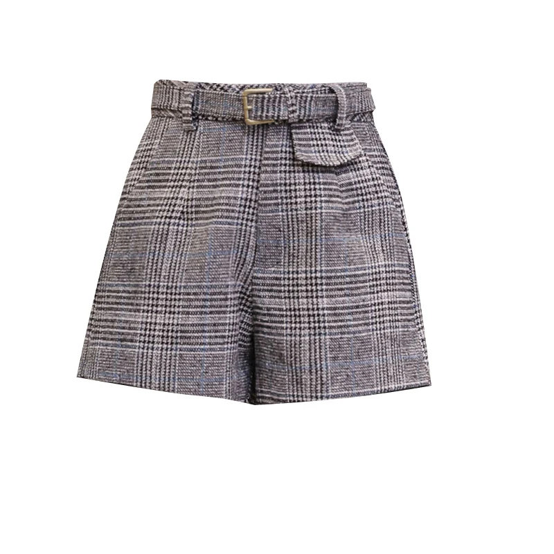 Корейский осень-зима Универсальные женские шерстяные короткие модные с высокой