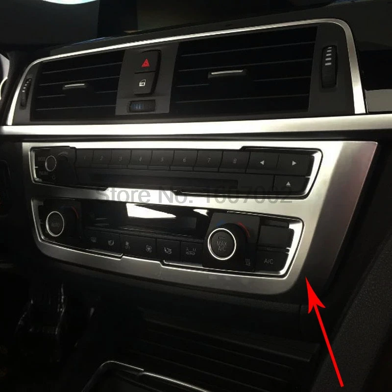 

Fit For BMW 3 Series 2016 ABS Chrome Car Inner Air Conditioning Switch Button Cover Trim Decoration Car Interior Accessories