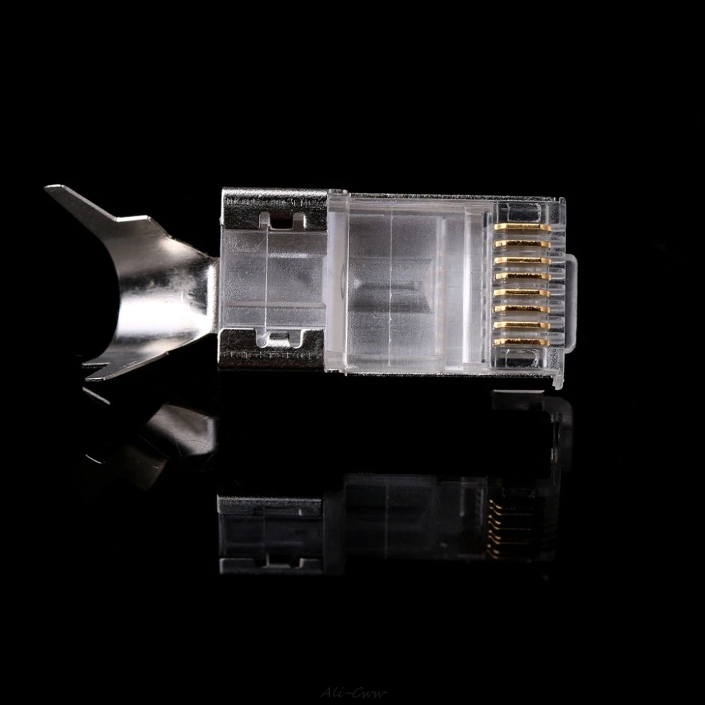 Новый 5 шт. RJ45 8P8C CAT7 сетевой кабель Модульные вилки экранированная версия AWG23 0 57 мм