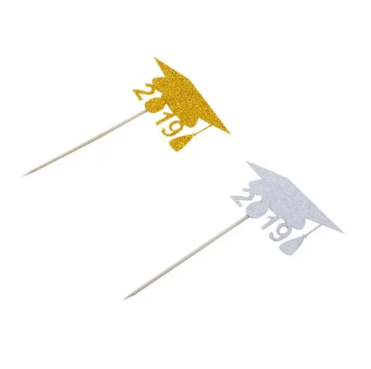 10 шт./партия милые поздравления градиентные топперы для тортов черный класс 2019