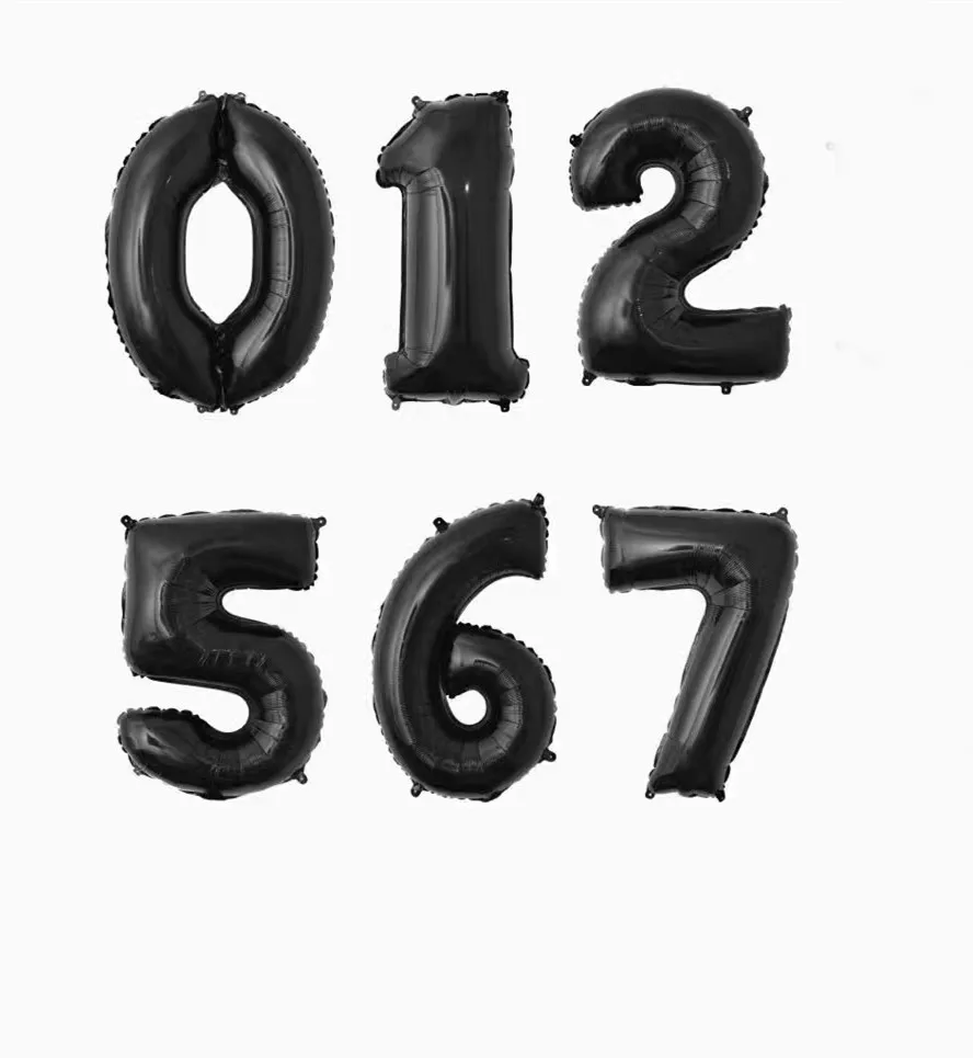 Большие черные цифры шары 30 дюймов|number balloon|number digitalnumber |