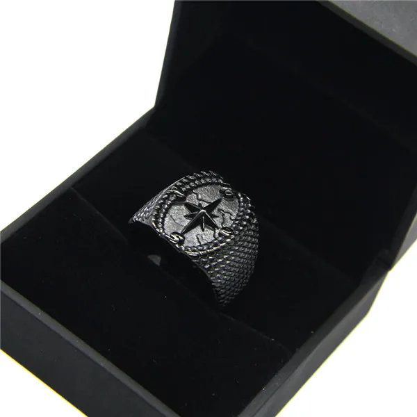 Прямая поставка 2018 мужское кольцо-анкер с морской картой | Украшения и аксессуары