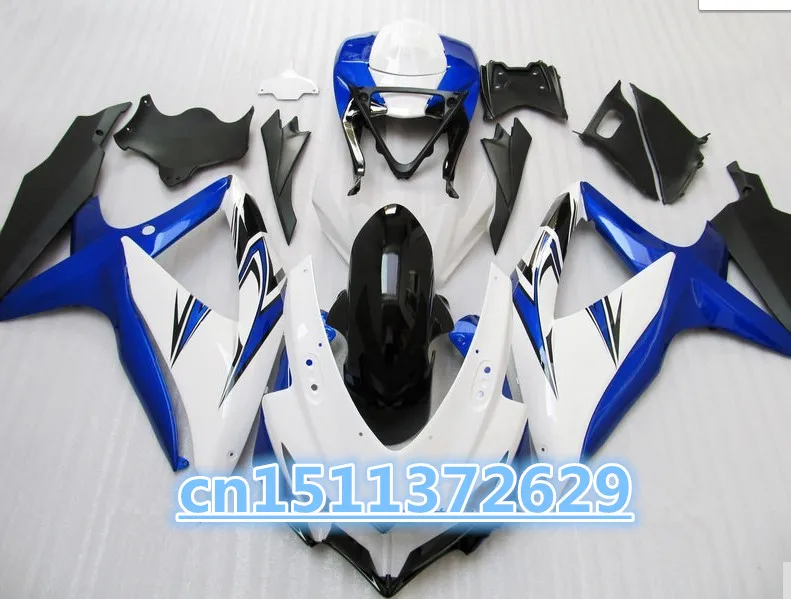 

Blue White Fairing Kit for A GSXR 600 750 08 09 10 K8 GSX-R 600 750 GSXR600 GSXR750 2008 2009 Motorcycle Fairings set-Dor