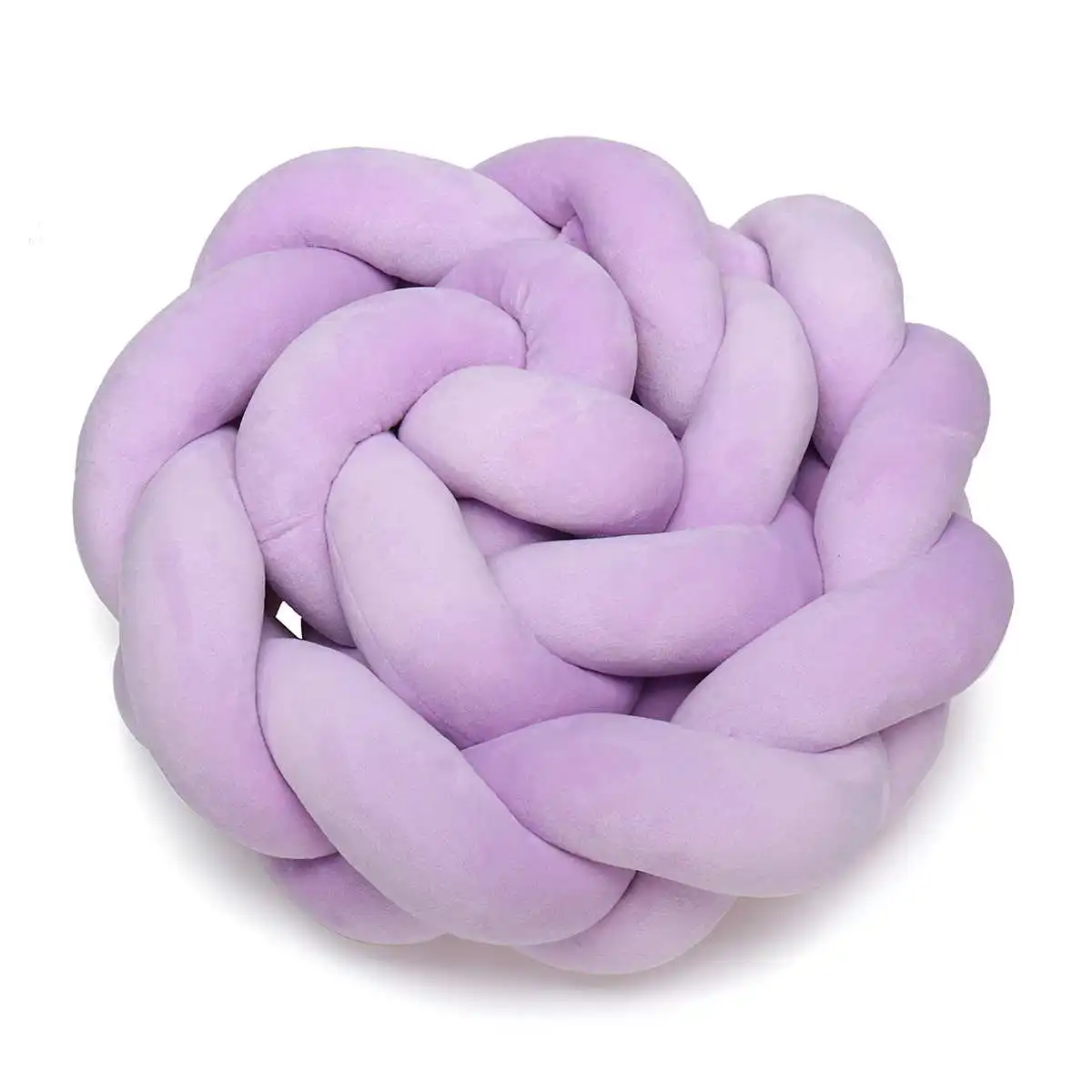 purple 1,5 м минимализм хлопок детские постельные принадлежности кроватки бамперы Crea. tive Плетеный длинный узел мяч Подушка протектор подушка Новорожденный ребенок - Цвет: purple