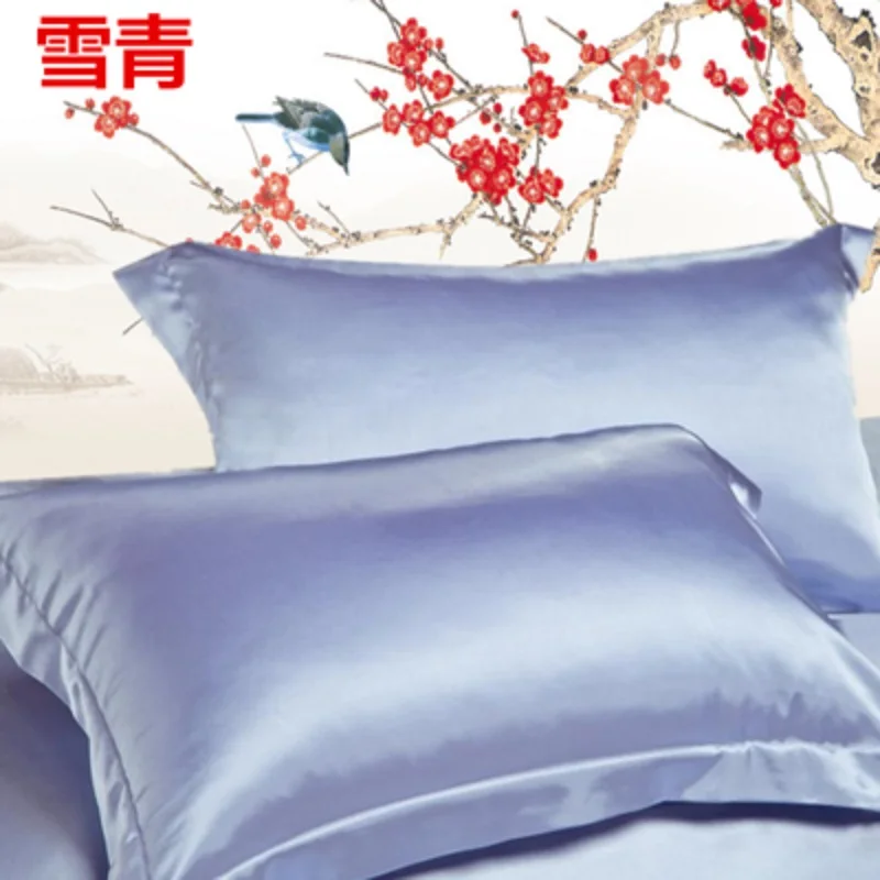 Одна пара шелковых гладких наволочек 48*74 см подушка для взрослых однотонная