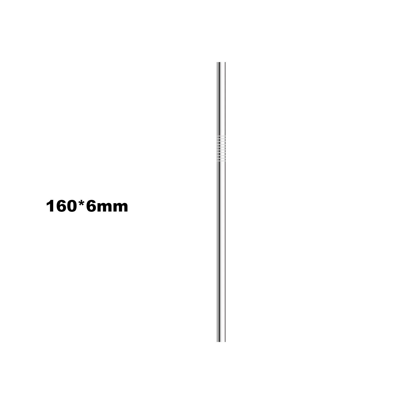 a piece 160x6mm 5 шт Мини Короткие 160 215 мм Красочные 304 из нержавеющей стали соломинки многократного использования питьевой соломы изогнутая металлическая соломинка с чистящей щеткой - Цвет: a piece 160x6mm