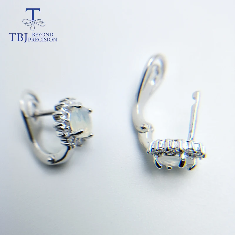 TBJ, новинка, круглые серьги с эфиопским опалом и застежкой, серебро 925 пробы, хорошее ювелирное изделие для женщин, хороший подарок