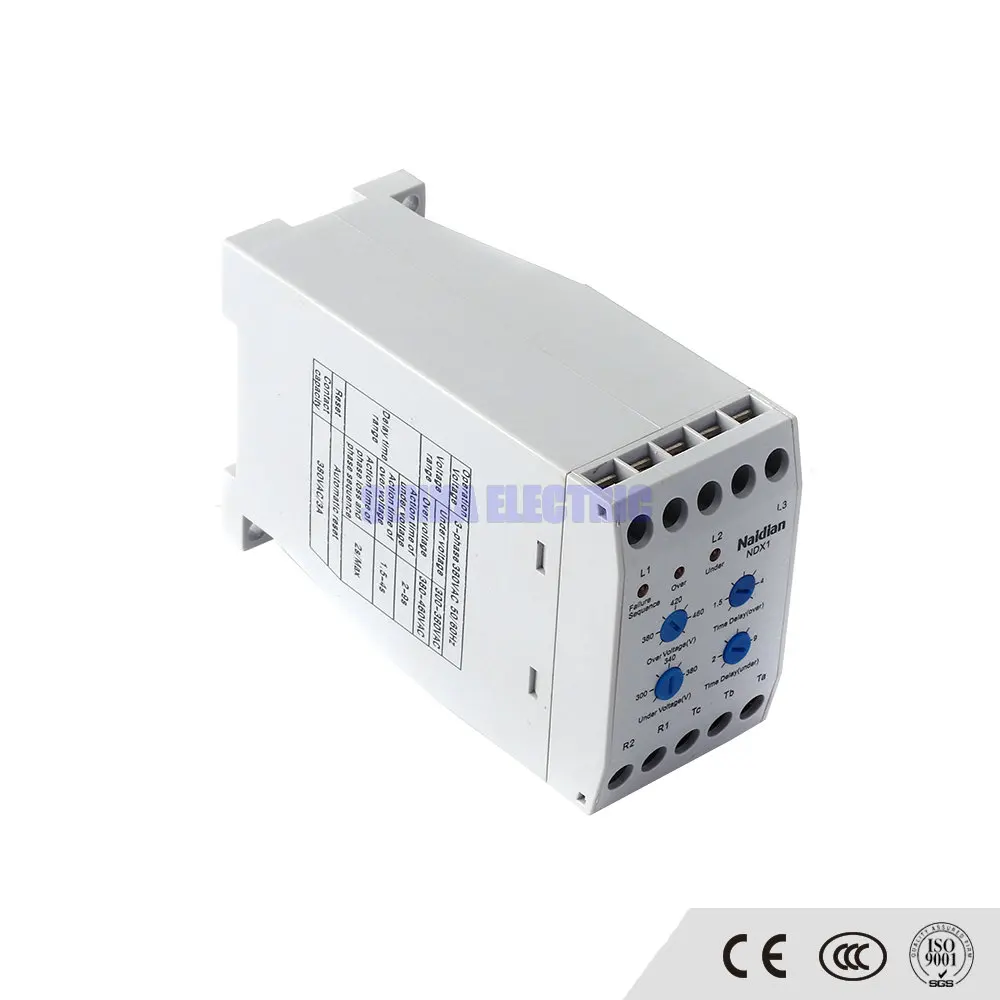 380VAC Din Rail низкая Мощность Напряжение контроля над под напряжения тока автомат