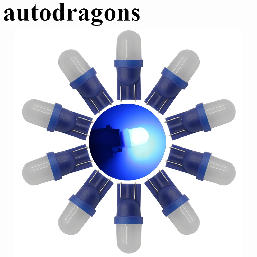 Autodragon 10 шт. без мерцания морозный купол пинбол 6 3 В w5w светодиодные лампы #555 Клин