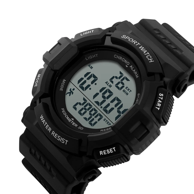 

LED Digital Men Sports Watch Pedometer Watches Water Resistant Military Army Shock Relogio Masculino Men Wristwatches 1116 zk30