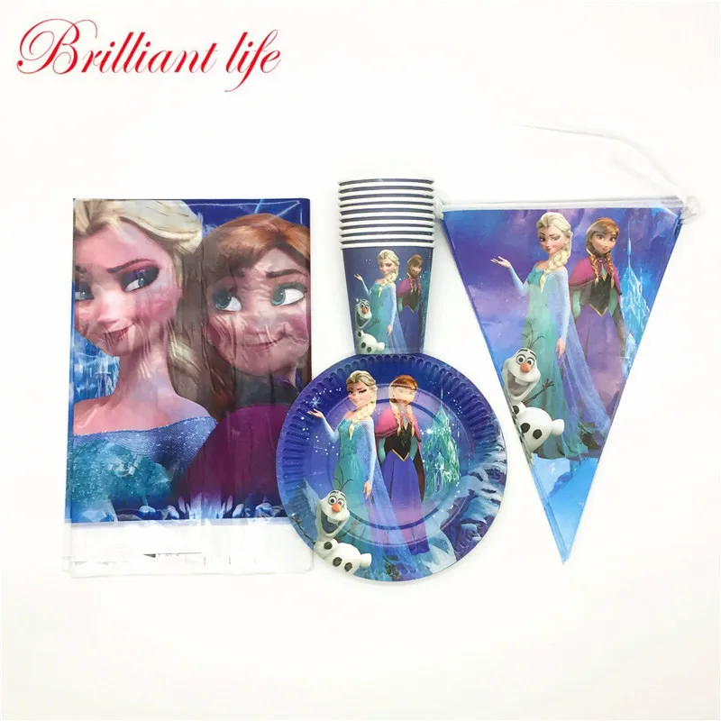 31 шт./лот Disney замороженные Тема фестиваль мультфильм украшения баннер скатерть