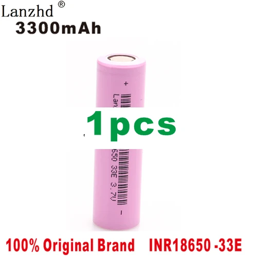 1 PCS Новинка Оригинальная литий-ионная INR18650-33E 3,7 v 3300mAh 18650 литиевая аккумуляторная батарея для аккумуляторов фонарика(1 шт-8 шт - Цвет: 1 PCS