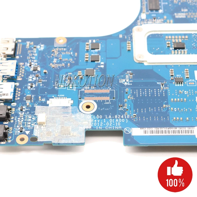 NOKOTION CN-0RDH49 0RDH49 RDH49 для Dell Vostro 3560 V356 Материнская плата ноутбука QCL00 LA-8241P материнская плата HM76 HD7600M 1 Гб