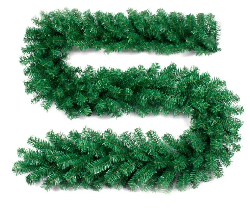 

50 шт. 2,7 м (9ft) искусственные зеленые венки Рождественский венок гирлянда для камина для Xmas Новый год Дерево Главная вечерние украшения SN1375