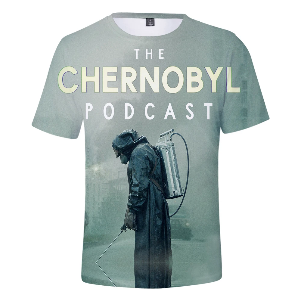 3D Чернобыль один кусок Kpop Мужская футболка лето Харадзюку Camiseta Топы уличная