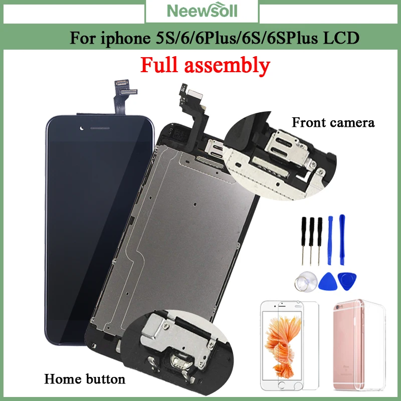 AAA+ lcd для iphone 6 6Plus 6S Plus lcd полная сборка в комплекте с 3D сенсорным экраном Замена дисплея для iphone 5S ЖК-камера