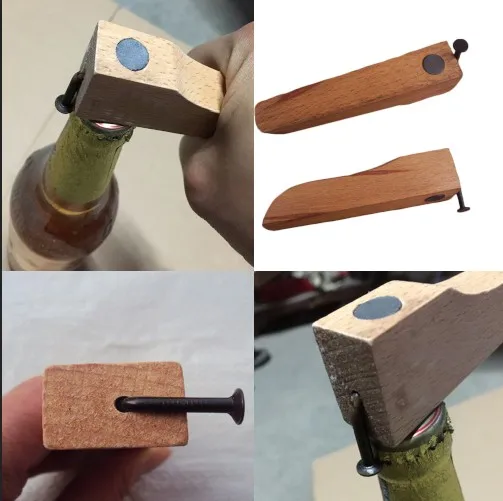 Unique Gadget Simple Kitchen Bar Tools Jar Openers Lightweight Beer Opener Bottle Practical Environmental With Nail | Дом и сад