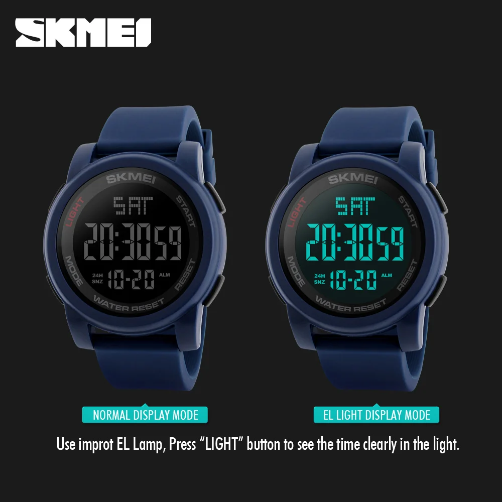 SKMEI мужские военные уличные спортивные часы водонепроницаемые Relojes электронные светодиодный цифровые наручные часы Relogio Masculino 1257