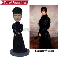 miss elizabeth sissi figurine mini statuette handcrafted polymer clay miniature customize bobblehead dolls for her gifts