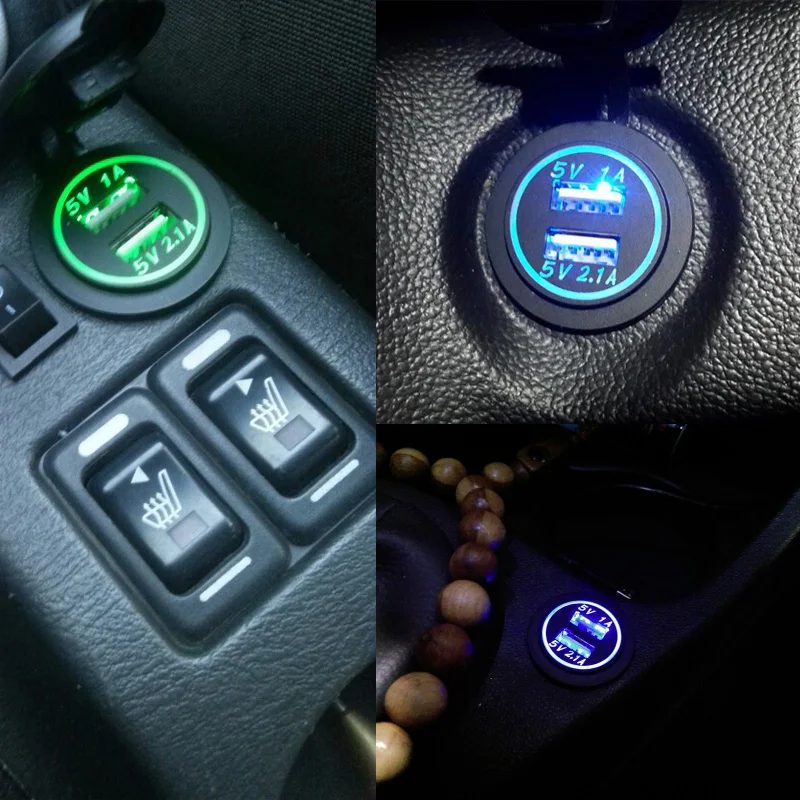 Автомобильное зарядное устройство с двумя usb разъемами 5 в 2 1 А 4