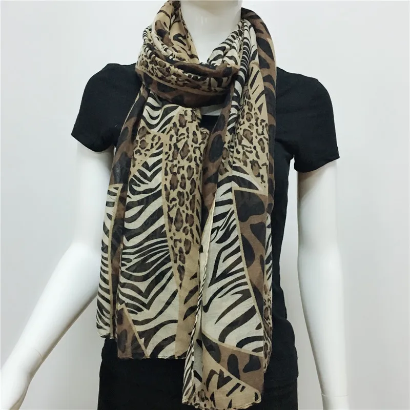 Fashion ladies long chiffon leopard shawl wild soft scarf 180x90CM thin section sunscreen beach towel silk |