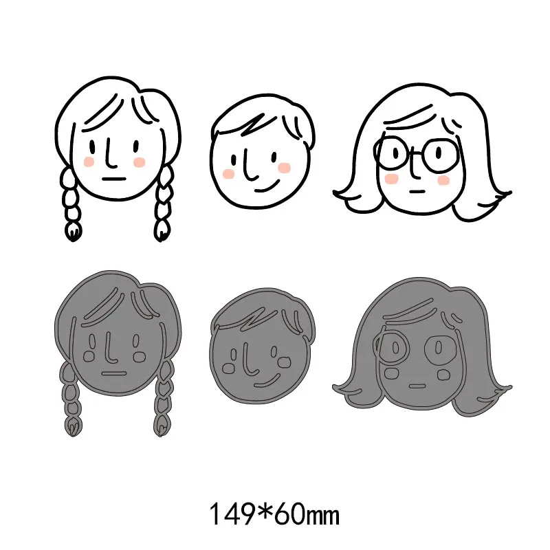 Вырубные штампы Новые милые анимационные человечки Из металла стальные шаблоны Вырубки для самостоятельного изготовления фотоальбома декоративные поделки Тиснение на.