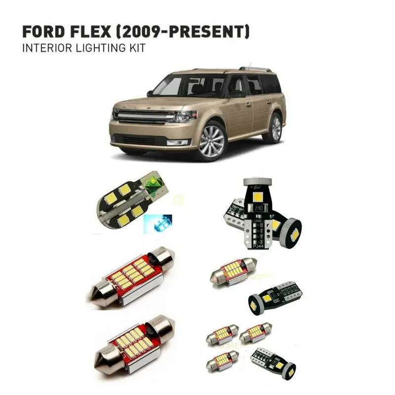 Светодиодные интерьерные огни для Ford flex 2009 + 15 шт. светодиодные лампы автомобилей