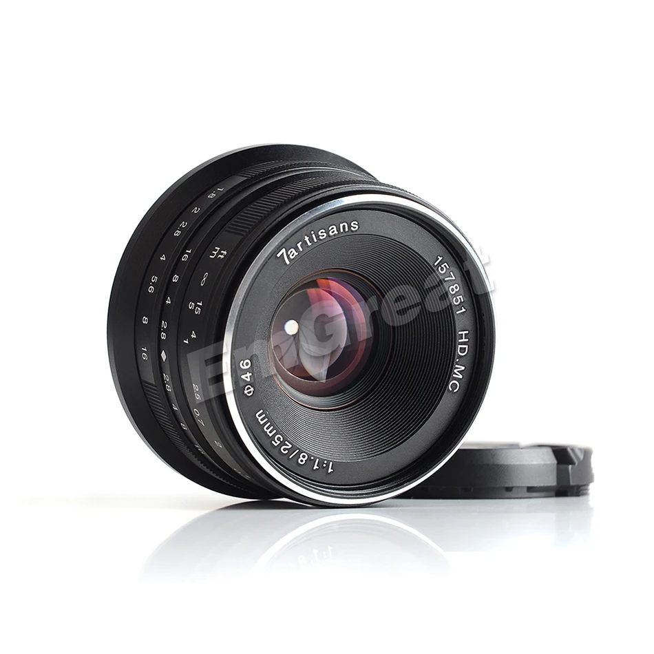 7 ремесленников 25 мм F1.8 Prime объектив для sony E крепление для камер Fujifilm и Micro 4/3 A7 A7II A7R G1 G2 G3 X-A1 X-A10 с блендой