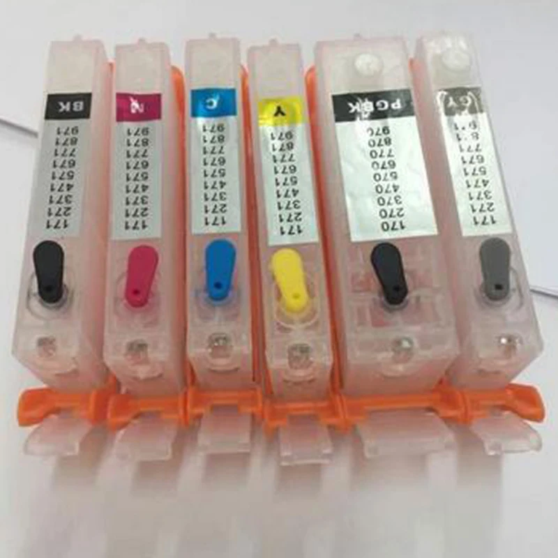 

vilaxh PGI-470 CLI-471 Refillable Ink Cartridge For Canon PGI470 CLI471 PGI 470 CLI 471 Pixma TS5040 TS6040 MG5740 MG6840 MG7740