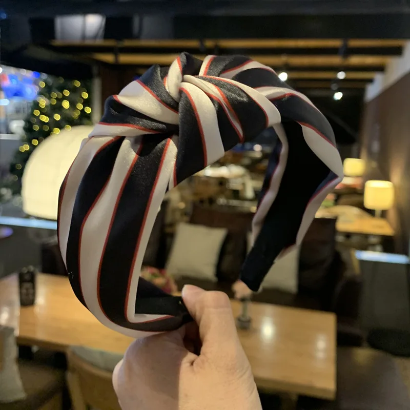 Новый модный бутик аксессуаров для волос женские тканевые простые полосы