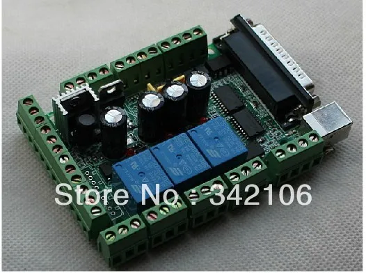 Free Shipping!!! Engraving machine interface board MACH3 DIY CNC 6-axis interface board PWM spindle + USB cable
