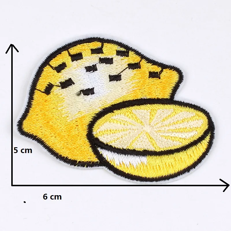 10 шт./лот вышитые наклейки с утюгом на рыбе Овощной собаке олене лимоном Швейные