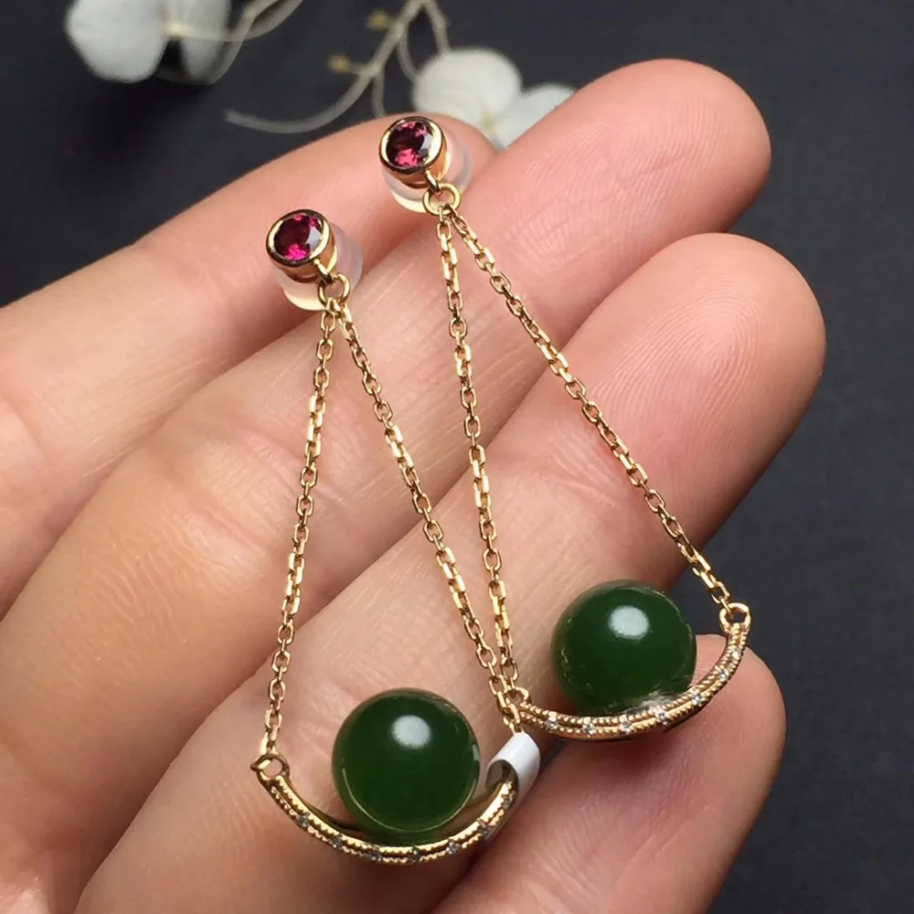 Изящные Ювелирные изделия коллекция Настоящее 18K Белое Золото AU750 100% натуральный