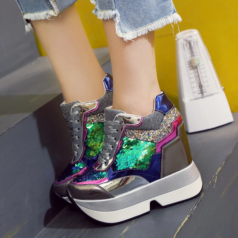 Роскошная женская спортивная обувь модель 2019 года модная из искусственной кожи