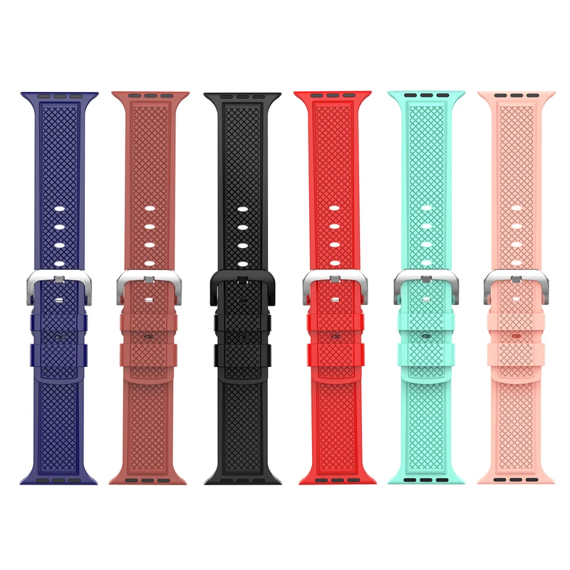 Спортивный силиконовый ремешок для apple watch 42/38 мм 4 44 40 iwatch 3 2 1|Ремешки часов| |