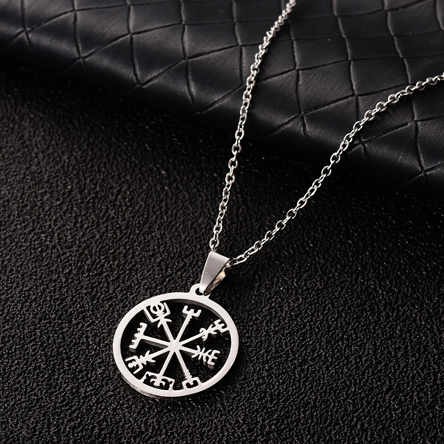 Классическое ожерелье с дизайном Компас викингов Vegvisir женские нордические Руны
