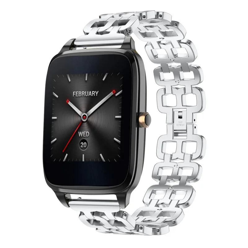 Браслет с цепочкой из нержавеющей стали для Asus ZenWatch2 ремешок смарт часов Huami Amazfit 2