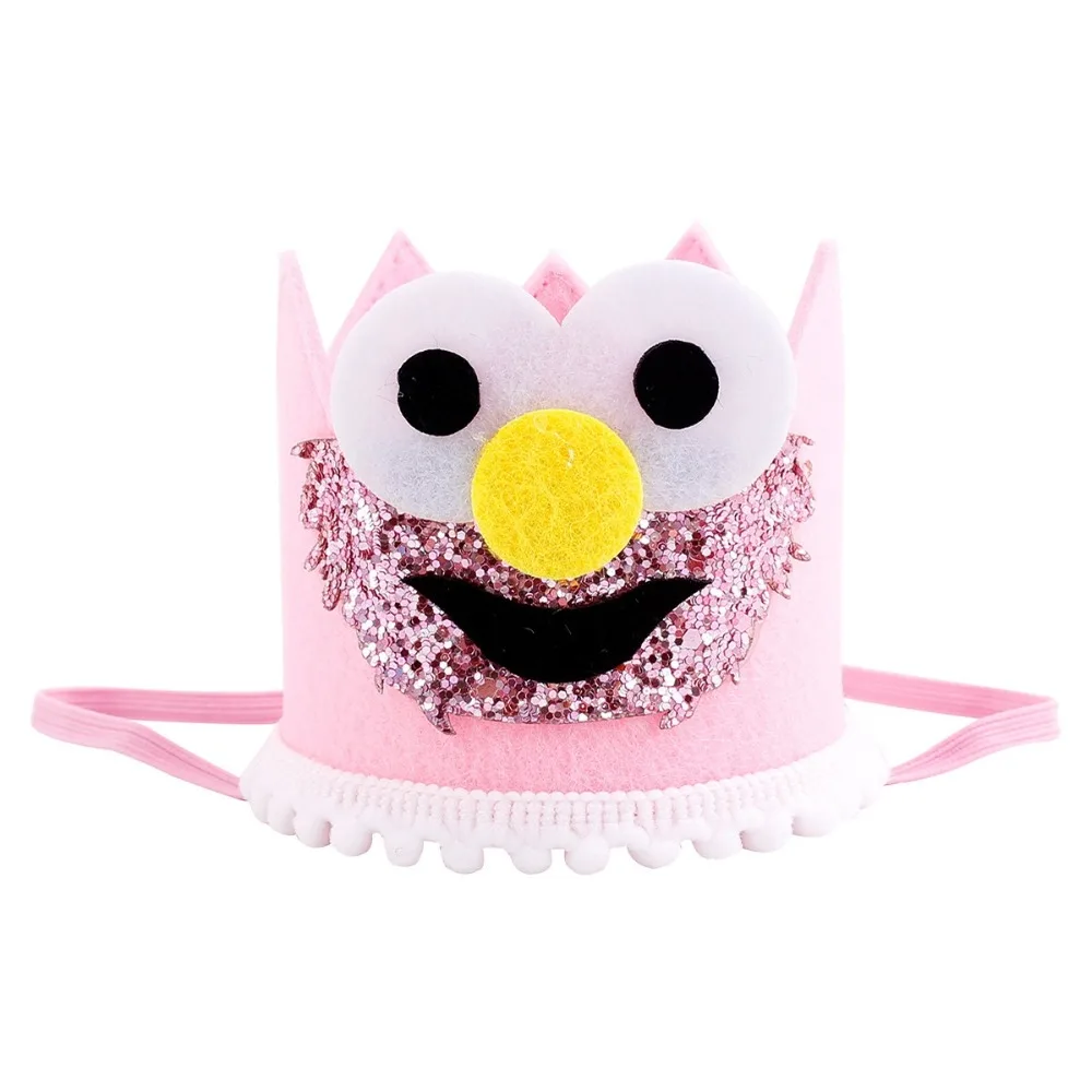 1 шт. уличная Улица Сезам Элмо кружевная корона с блестками эластичная повязка на